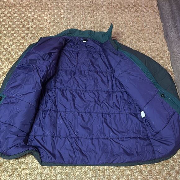 Patagonia Vtg Puffer Coat Jacket Womens Size Large Dark Grey/ Blue Insulated - Picture 5 of 7